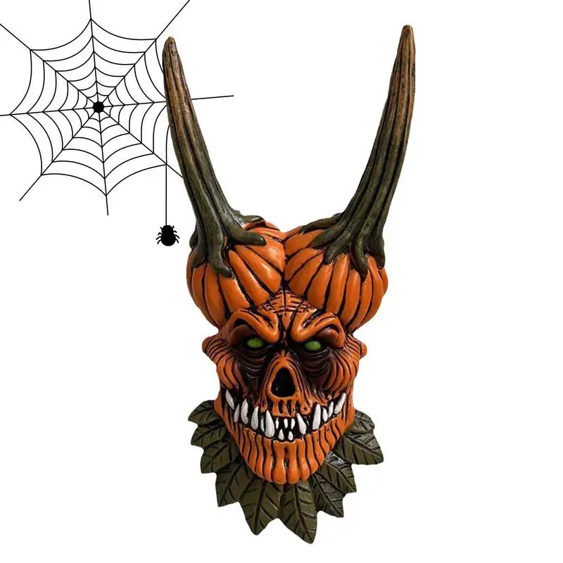 

Halloween Wall Decoration Spooky 3D Scary Pumpkin Figurine Wall Art Statue Pumpkin Ghost Door Hanger Decor With Glow In The Dark