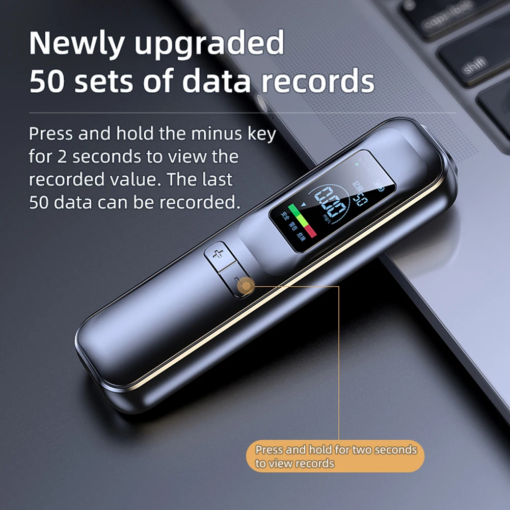 Non-Touching Blowing Breathalyzers LCD Screen Non-Contact Alcohol Blowing Detector Rechargeable for Personal & Professional Use alcohol tester breath alcohol tester