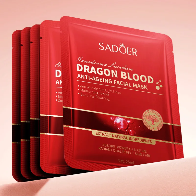 SADOER Dragon Blood Facial Masks for Face Moisturizing Anti-aging Hydrating Anti Wrinkles Face Mask Facial Skin Care Products