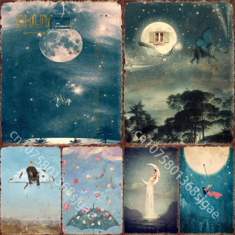 Dreams Daydreamer Metal Tin Signs For Home Kids Bedroom Wall Art Decorazione Accessori Garage Dormitorio Office Targa Vintage Poster