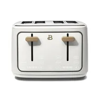 2023 New Beautiful 4 Slice Toaster, White Icing By Drew Barrymore 5