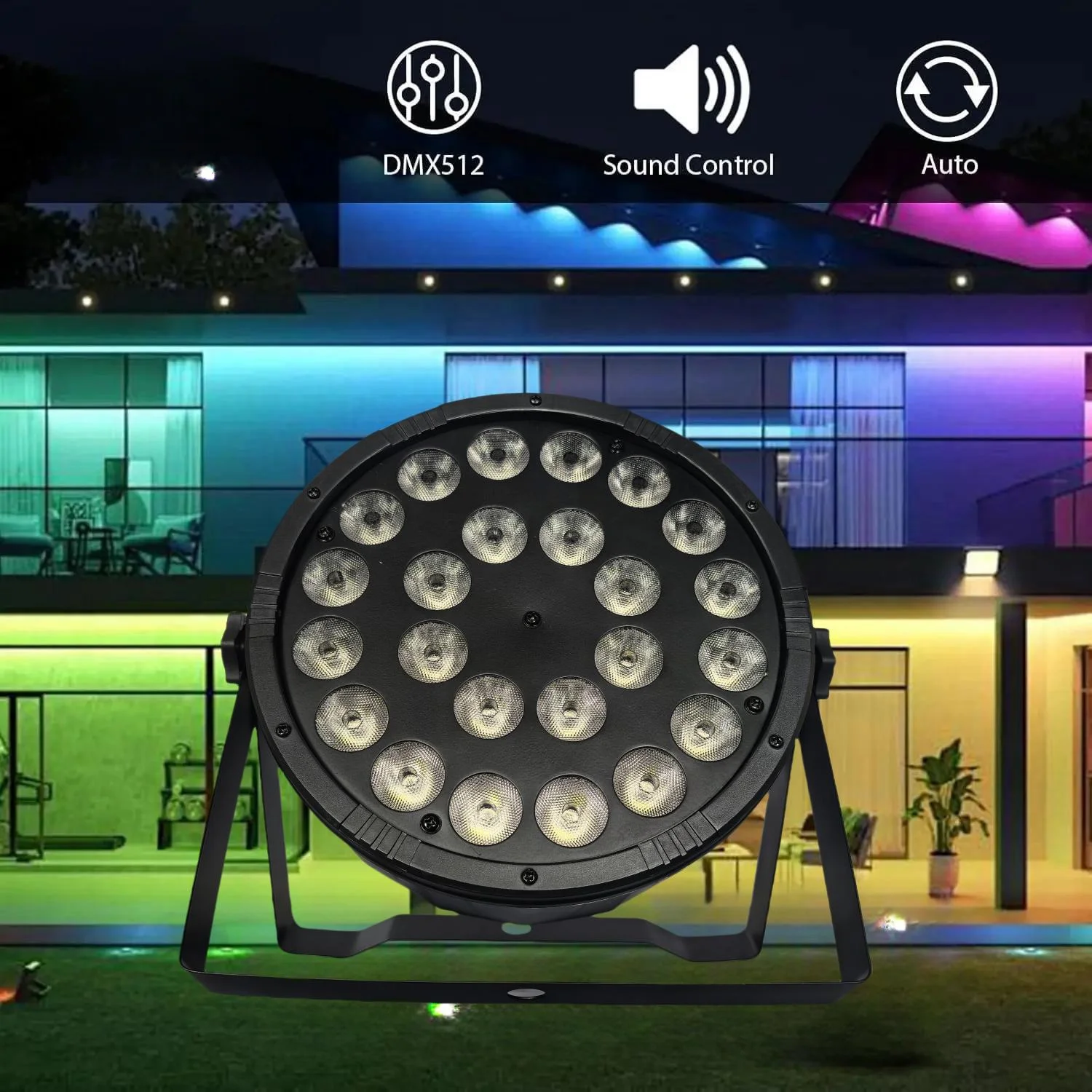 LEDパーライト 4台セット DMX接続 Amazon.com: 4 Packs LED