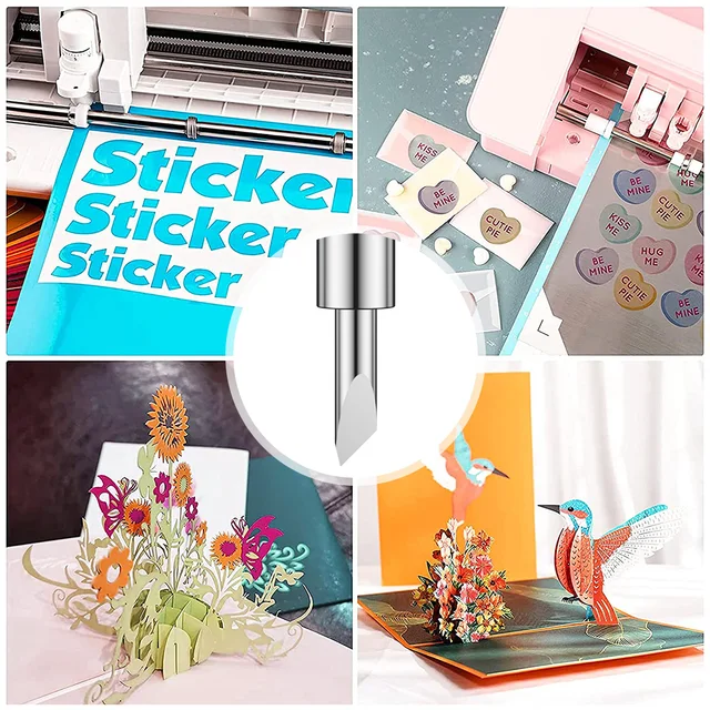 5 Lame Di Ricambio Per Cricut Joy - Acciaio Tungsteno 30&deg;, Compatibili Con Vinile E Materiali Fai-Da-Te