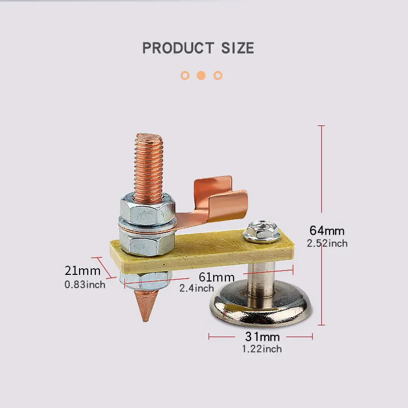 Enhanced Magnetic Ground Clamp for Metalworking and Welding Support