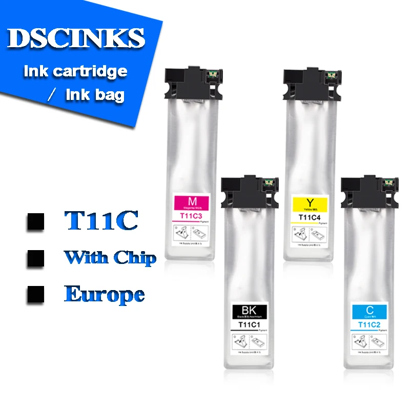 Ink Cartridge T11D1 T11D2 T11D3 T11D4 T11E1 T11C1 ink cartridge for Epson WorkForce Pro WF-C5890DWF WF-C5390DWF Europe printer & pigment ink