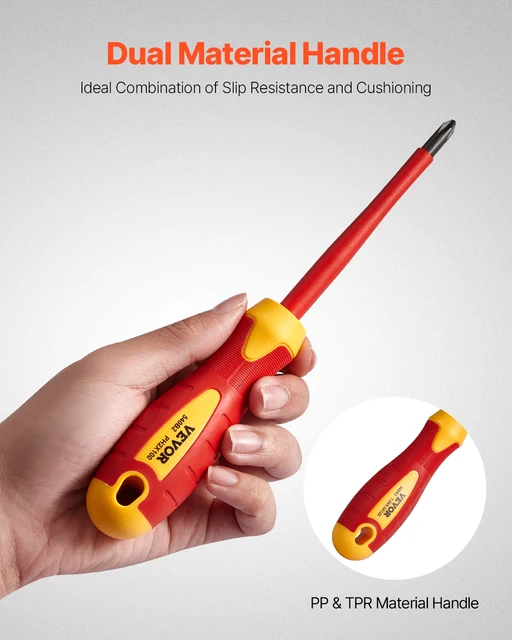 6895-e81c3f.jpg SucceBuy Insulated Screwdriver Set Professional Electrical Screwdriver Set 1000V Insulated Electrician Tool Set Magnetic Phillip