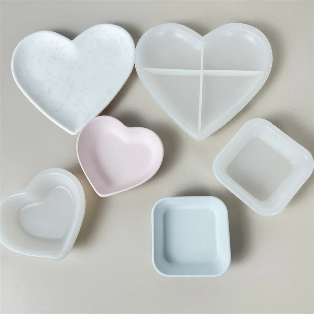 Concrete Heart Shape Silicone Molds DIY Home Decor