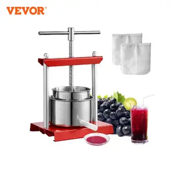 VEVOR 2L 3L 6L manuale pressa per frutta in acciaio inox manuale per uso domestico spremiagrumi estrattore di succo di verdure per la cucina di casa 1