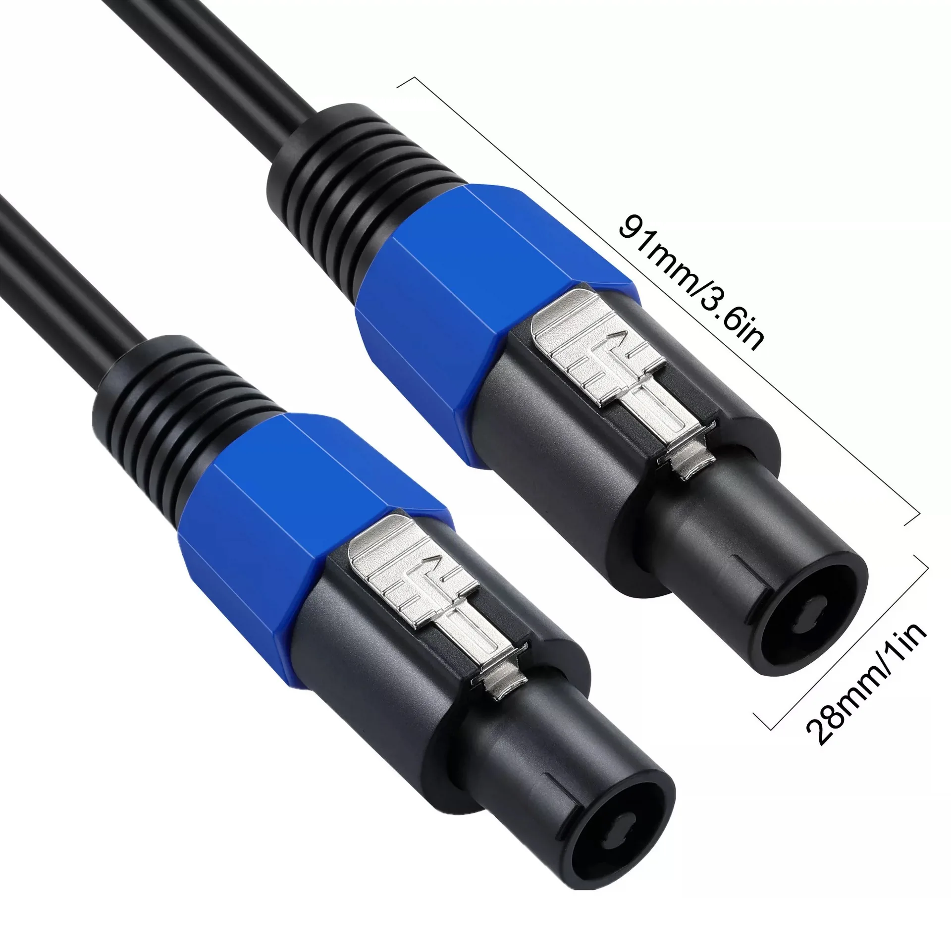 Cavi audio Speakon maschio a Speakon maschio Cavo audio professionale in rame Cavo di prolunga per altoparlante DJ Cavo da 3 5 10 m con twist lock - immagine 3