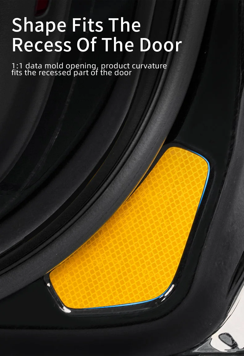 For Tesla Model Y/3 2025 2024-2018 Car door warning sticker Night reflective sti