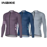 INBIKE – maillot de cyclisme respirant à manches longues pour hommes, haut de vélo de route avec poche, vêtements de cyclisme 1