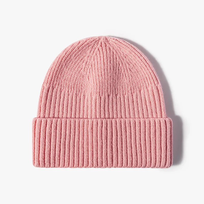 

Autumn Casual Cashmere-Like Knitted Hat For Men And Women Winter Outdoor Warm Thick Skullcap Fashion Solid Ear Beanie Cap