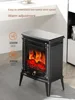 220V Camel Graphene 3D Flame Mountain Electric Fireplace Heater - Energy-Saving Heater for Winter 1