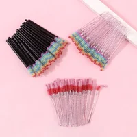 50pcs Colored Eyelash Brush Lash Mascara Wand Eyelash Curler False Lash Extension Tool Bendable Brow Brush Comb LAUKISS 2