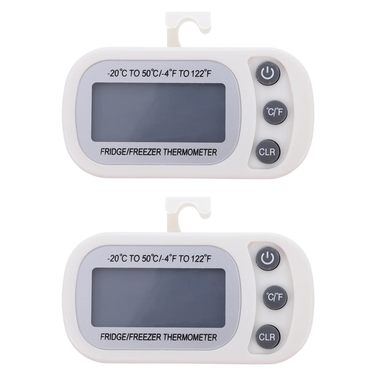 

2 Pcs Refrigerator Thermometer Fridge Temperature Digital Water Proof Freezer Room Abs Home