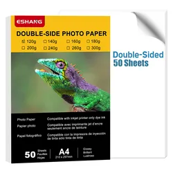 High Gloss Double - Sided Photo Paper - 50 Sheets, 8.3x11.7 Inch, 120GSM (A4 50Sheets)