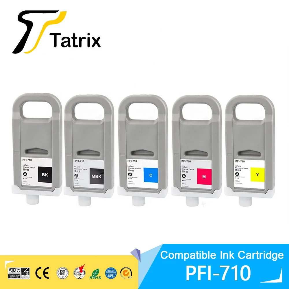 

Tatrix PFI710 PFI-710 PFI 710 Pigment ink Premium Color Compatible Ink Cartridge for Canon TX2000 TX3000 TX4000 Printer
