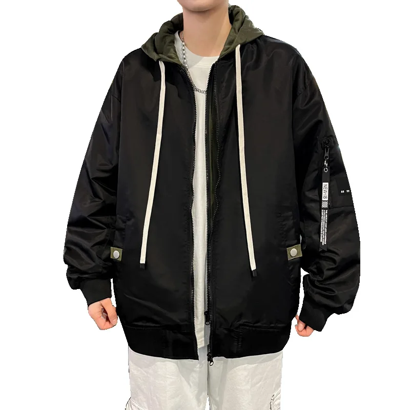 8XL Jacket Men's Fake Two-piece Large Size Casual Jacket Spring Trendy All-match Casual Couple's Oversize