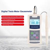 Gaussmeter Digital Tesla Meter 200mT/2000mT Standard Radial Hall Probe High Accuracy Sensitive Surface Magnetic Field Tester 1