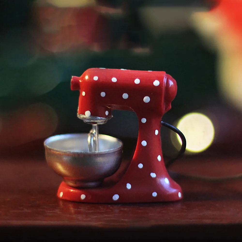 

1 шт. 1/12 аксессуары для кукольного домика миниатюрный Рождественский красный миксер мини-блендер Модель для украшения кукольного дома OB11 bjd