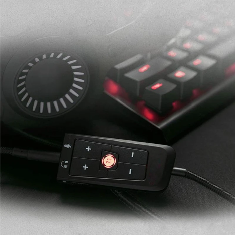 

E56B 7.1 Virtual Sound Card AMP DSP USB External Adapter for HYPERX Cloud II