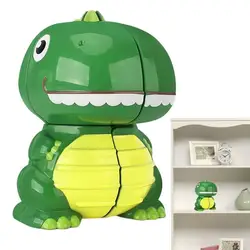 Children's Dinosaur Magic Cube for Brain Training and Entertainment Gift (Green Dino Cube)