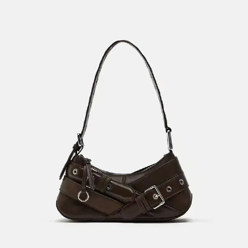 

Handle Bag Women Retro Handbag PU Leather Shoulder Totes Underarm Vintage Top Handle Bag Female Small Subaxillary Bag for Women