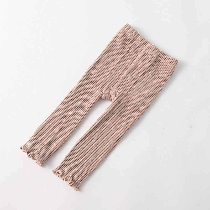 Baby Pants Knitted Candy Color Bottoms Outfits Toddler Girls Ribbed Leggings Striped Casual Trousers Infant Kids Leggings baby trousers,baby leggings