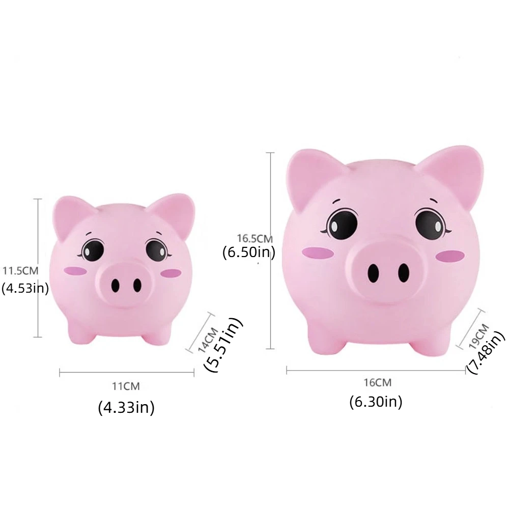 Anti Drop Pig Piggy Bank Savings Tank Large Capacity Cartoon Pig Money Boxes Decorative Model Pig Model Piggy Bank Coins Cash