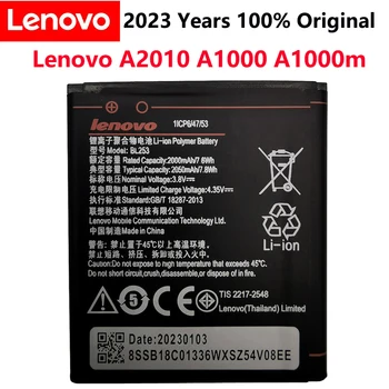 2023 high capacity 2000mAh Replacement BL253 Mobile phone Battery For Lenovo A2010 A1000 A1000m A 1000 Rechargeable Battery