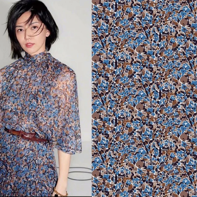 Роскошная брендовая эластичная атласная ткань с принтом букв мягкая полиэфирная