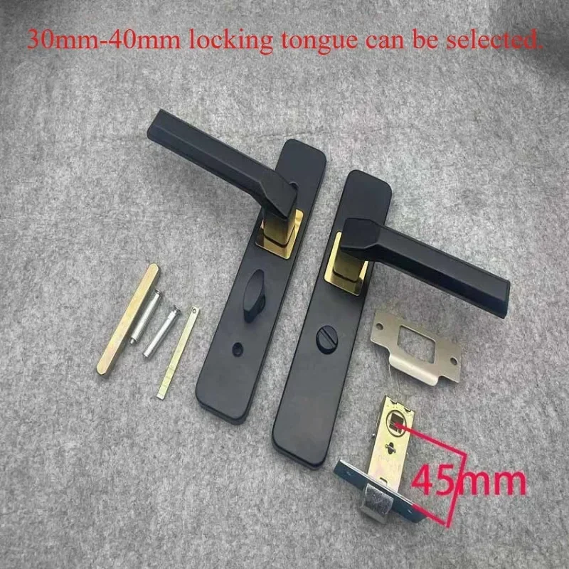 Bathroom Household Universal Aluminum Alloy Indoor Bathroom with Key Handle Lock - Image 4