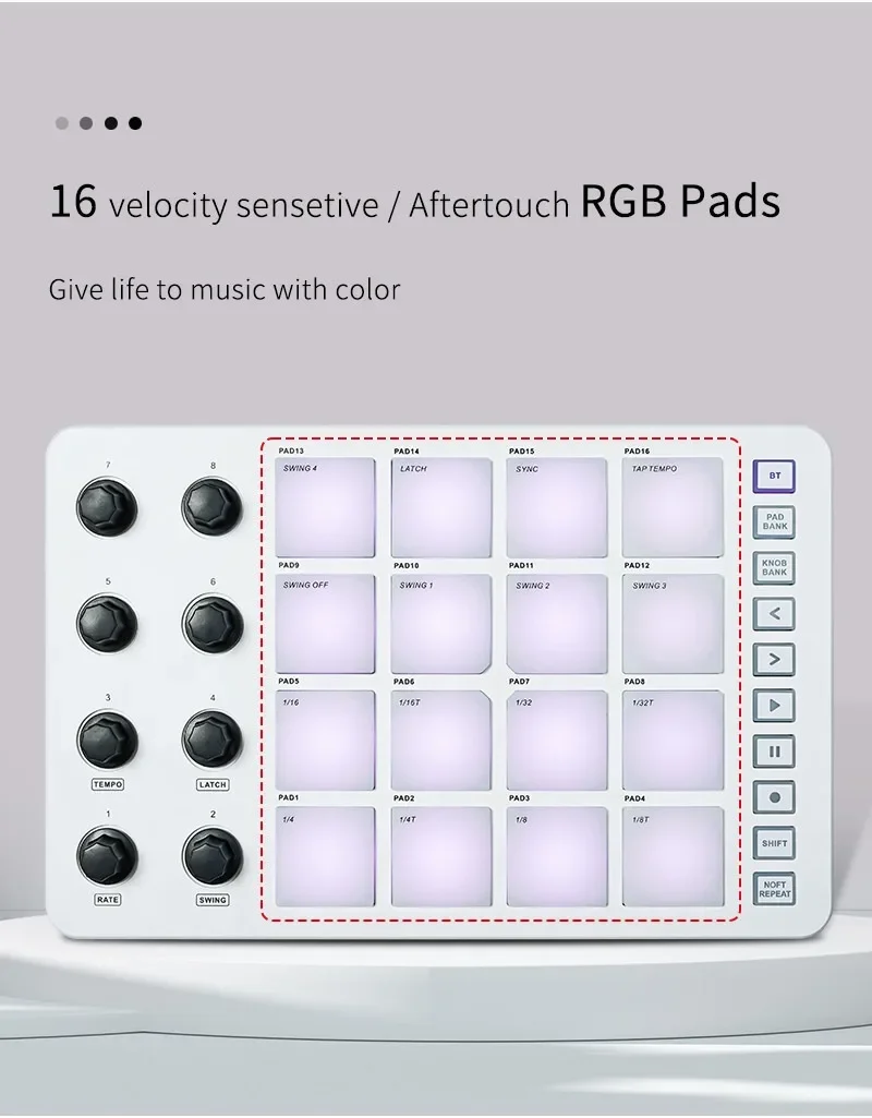 新品 M-VAVE MIDIコントローラー SMC-PAD パッド演奏 MPC 新品 M-VAVE MIDIコントローラー SMC-PAD パッド演奏 MPC - メルカリ