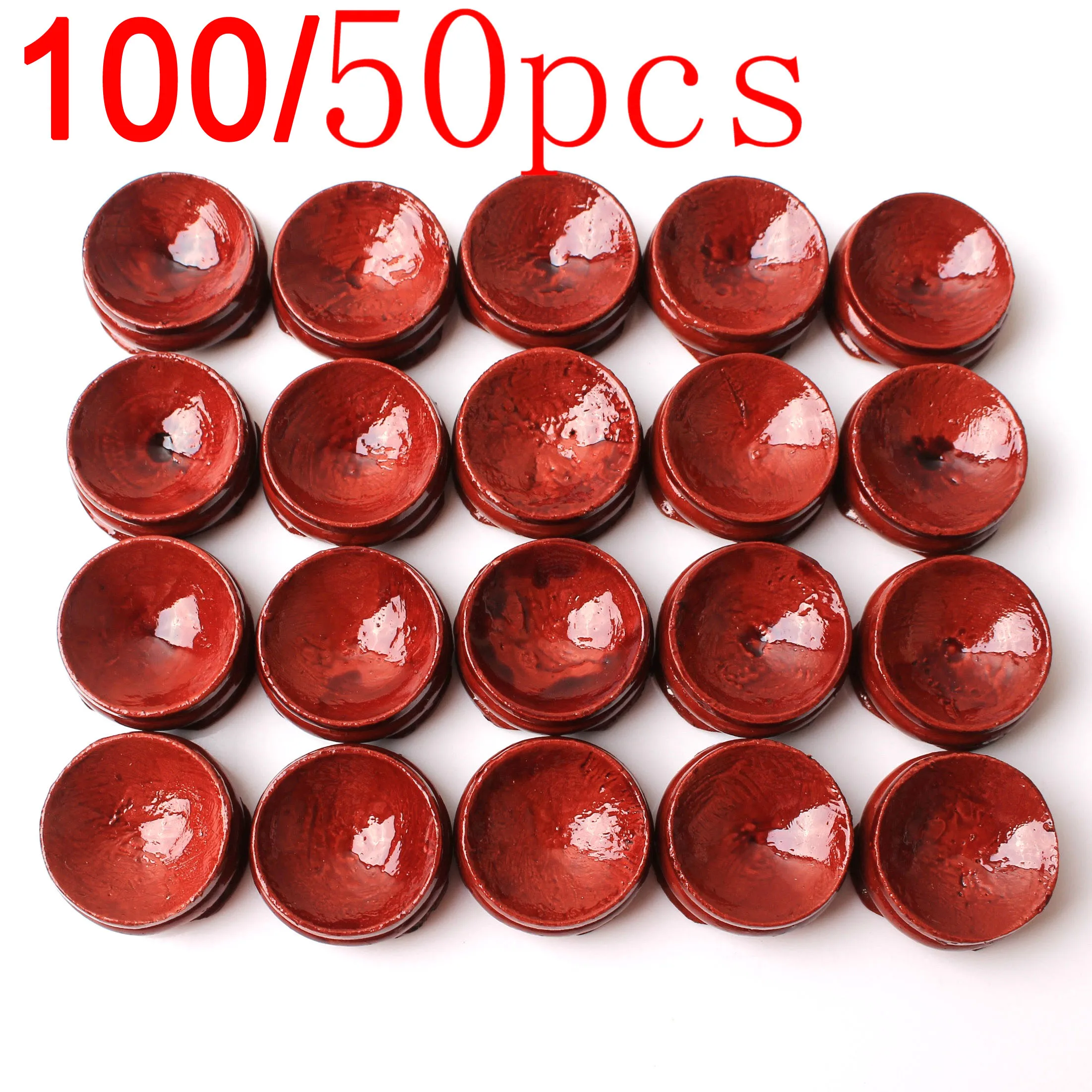 50/100 Pz/Set Legno Naturale Craft Stand Base Piedistallo Fondotinta Per Sfera Di Cristallo Supporto Sfera Sfera Sfera Sfera Portauovo Rosso