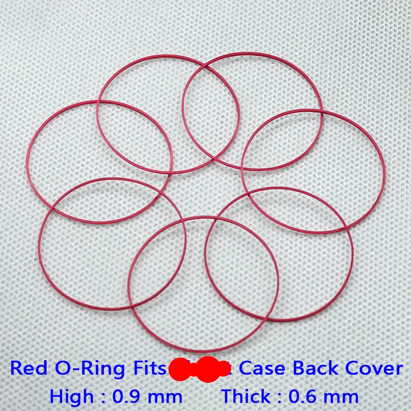 Waterproof Red Gasket O-Ring Set (Dia 25-40MM) for Watch Case Back Cover