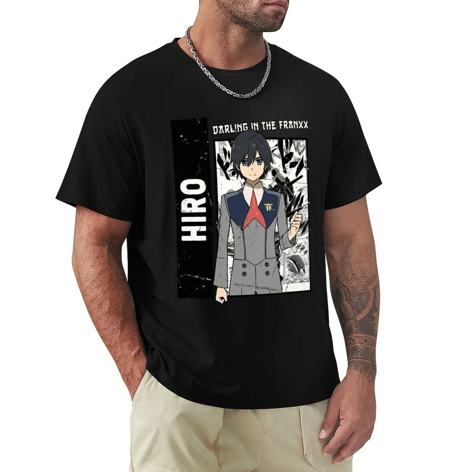 Hiro, Darling In The Franxx, Hiro Darling In The Franxx Manga T-Shirt Maglietta Vintage Per Uomo