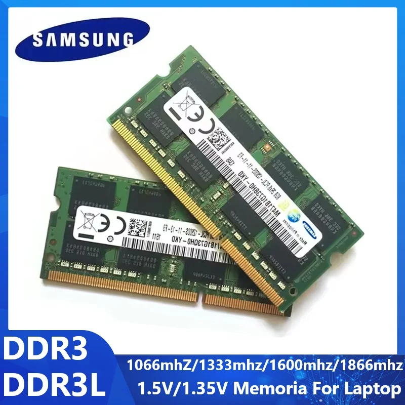 SAMSUNG Laptop RAM DDR3 DDR3L Memory Ram 2GB 4GB 8GB SODIMM Notebook 1066MHz 1600MHz 1866MHz High Performance Memoria 1.35/1.5V SAMSUNG Laptop RAM DDR3 DDR3L Memory Ram 2GB 4GB 8GB SODIMM Notebook 1066MHz 1600MHz 1866MHz High Performance Memoria 1.35/1.5V