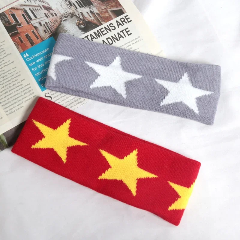 Elastic Pentagram Hair Bands Women Men Hairband Running Fitness Yoga Headbands Girls Head Hair Band Outdoor Sports Accessories