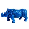 Feng Shui Collectible Decorated resin Rhinoceros Statue  J2095 1