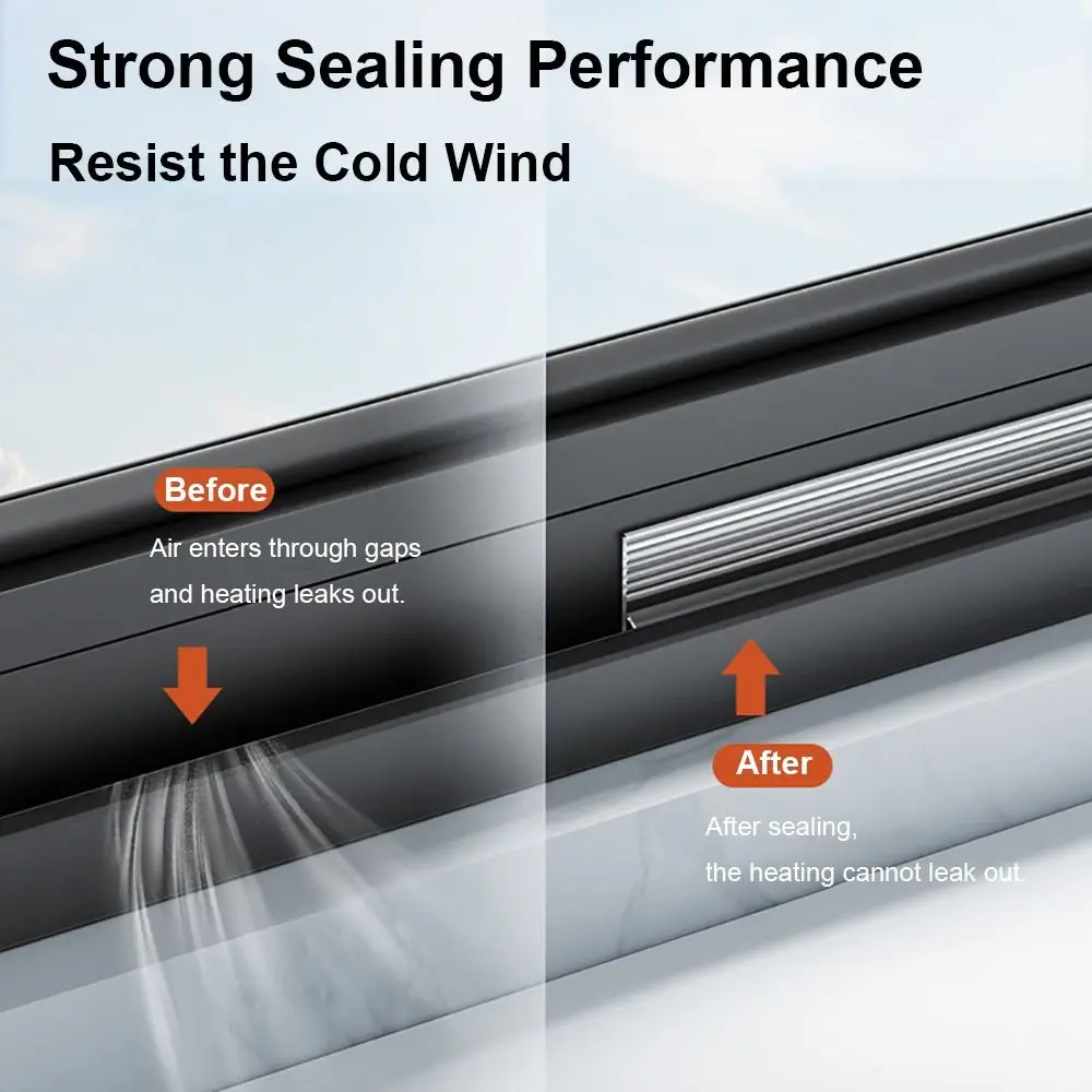 Noise Isolation Self-Adhesive Window Sealing Strip – Windproof & Weatherproof TPE Gap Filler