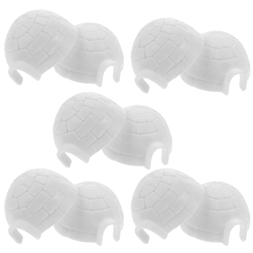 Miniature Igloo Figurine Arctic House Models Arctic Figurines Toy Mini Arctic Igloo Toys Dollhouse Micro Landscape White