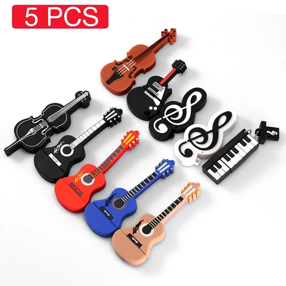 Beth-beth Usb Modelo de Música Memória Flash 64gb 128gb para Guitarra Violino Beth com Chaveiro Lote com Peças