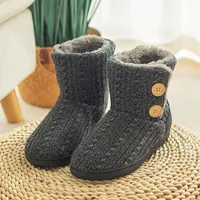 Warm Winter Booties for Women Men Slipper Booties Plush Indoor Outdoor 1