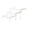 3x Acrylic Display Stand Display Riser Organizer Storage Ladder Display Rack Shelf for Doll Hand-made Model Perfume Cupcakes 1