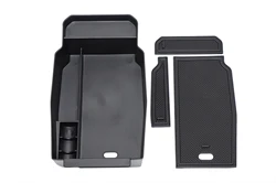 Premium Car Center Console Organizer Tray - Armrest Storage Box & Interior Accessories (Black)