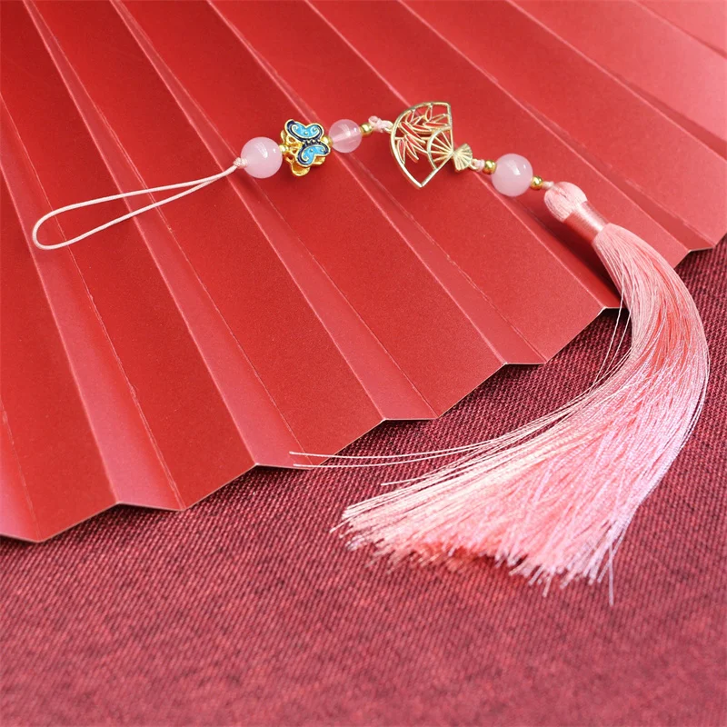 Ice Floss Fan Hanging Tassel Antique Hanfu Decoration Tassel Cheongsam Pressed Placket Ethnic Style Decoration