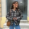 PB&ZA 2024 Spring New Women's Fashion and Elegance Short and Versatile Printed Quilted Round Face Jacket Coat 2