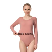 Women Basic Dance Leotard Long Sleeve Adult Team Ballet Leotard Dancewear - Image 5