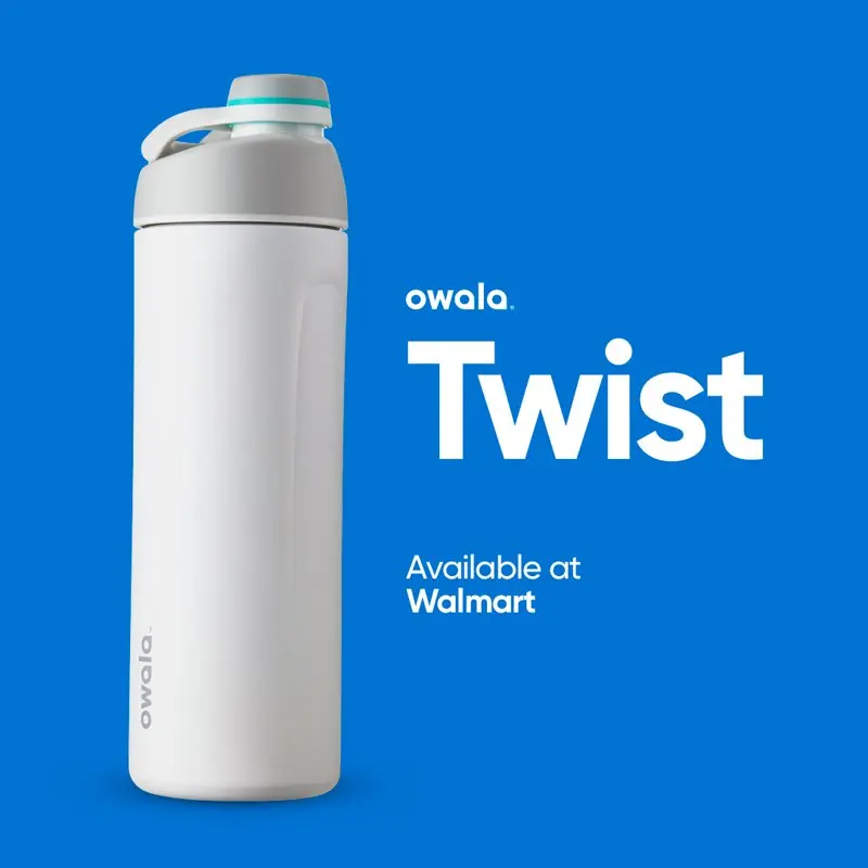 Owala FreeSip Stainless Steel Water Bottle - Very Very Dark Black