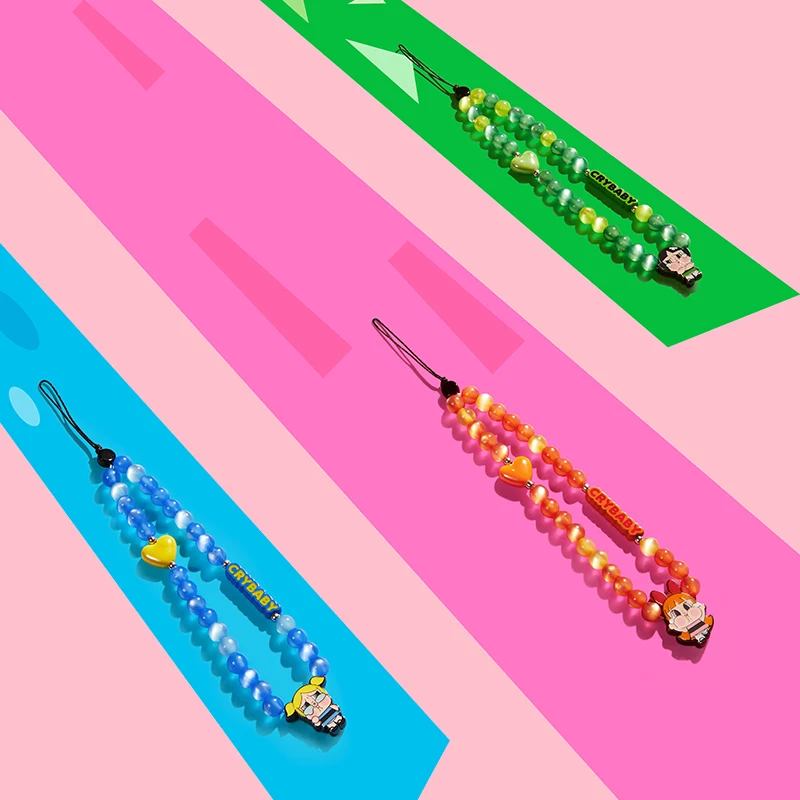 ポップマートcrybabyパワーパフガールズシリーズ、電話チャーム